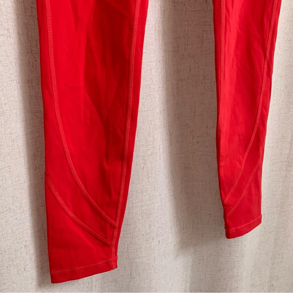 Alphalete No Front Seam Legging Tight Formula Red XS Like New - Picture 5 of 8